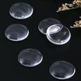 thumbnail image 5 of FRCOLOR Camée Transparent 100 Pcs Cabochons Dôme en Verre Cabochons Ronds Transparents Carreaux Camée Transparent Rond Non Calibré 1 Pouces/25mm pour Pendentifs Camée Bijoux Photo Bagues Colliers,0.98"X0.98"X0.28 Pouces, 5 of 5