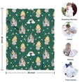 thumbnail image 4 of Green Princess Castle Pattern Blanket,Comfortable Soft Flannel Throw Blanket,All Season,Warm Lightweight Blankets for Sofa Bed Couch Living Room Chair,30"x40", 4 of 4