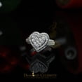 thumbnail image 4 of Diamond Celebrity's 925 Silver White 2.50CT Women's VVS 'D' Moissanite 3D Double Heart Ring Size7, 4 of 12