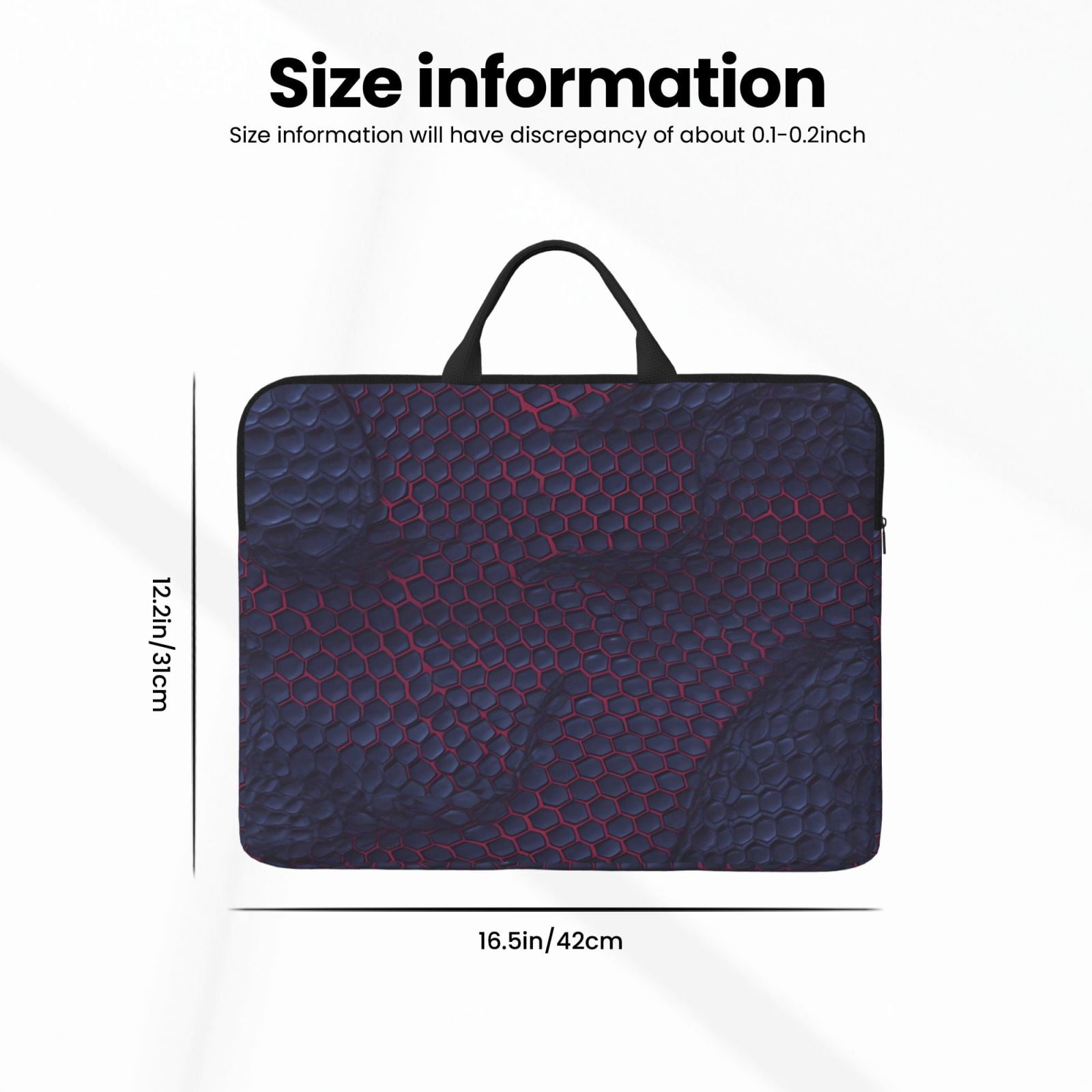 Laptop Sleeve Bag For Women Men 14inch Waterproof Durable Protective Computer Carrying Cover Handle Laptop Case Bag Snake Skin Print Style Palevioletred_4