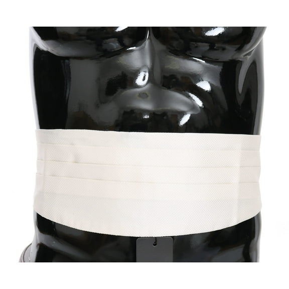 Dolce & Gabbana White Men Waist Belt 100% Silk Cummerbund