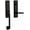 Black, variant on Baldwin 85387112RENT Evolved Soho Escutcheon Handleset - Venetian Bronze