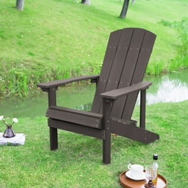 Superjoe Adirondack Chairs Set of 6 Weather Resistant Hips Plastic Fire Pit Chairs Modern Poly Adirondack Outside Chairs 350 LBS Adirondack Chair for Easy Assembly Brown Walmart