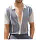 thumbnail image 1 of Camisas de manga corta con botones de solapa y costuras de bloques de colores para hombre Pompotops  oipoqjl49403, 1 of 8