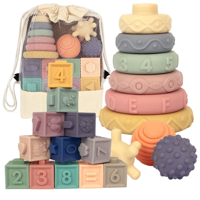 Montessori Toys AmorBebe 21 piezas para bebés a partir de 6 meses