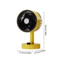 thumbnail image 3 of Mouliraty Portable Desktop Fan, Infinitely Adjustable Gears Strong Wind Quiet Work Fan for Home Bedroom Office Dorm Desk Indoor Outdoor Summer Gift, Yellow, 3 of 6