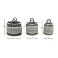 thumbnail image 4 of DecMode 18", 17", 16" Gray Plastic Bohemian Storage Basket, 3 - Pieces, 4 of 11