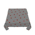 thumbnail image 5 of Wukai Ladybugs on Black and White Striped Waterproof Tablecloth for Kitchen Dining, Fits Square Tables for 2-4 Seats -60"x60", 5 of 7