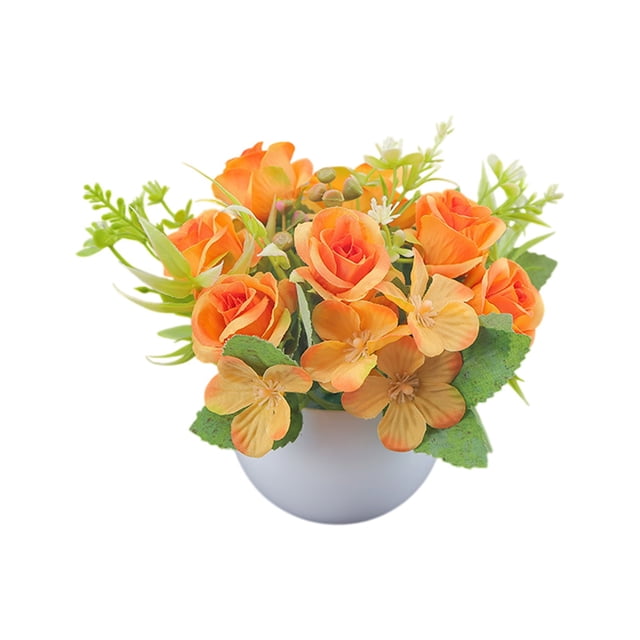 Flores artificiales de imitación, ramo seco realista de plástico PE, moldeable, decoración para el hogar, mesa de comedor, sala de estar, mueble de TV, estante.