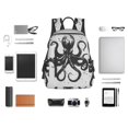 thumbnail image 4 of Balery Abstract Ink Octopus Mochila ligera para hombre y mujer: duradera e impermeable, ideal para la escuela, el trabajo, viajes y uso diario., 4 of 7