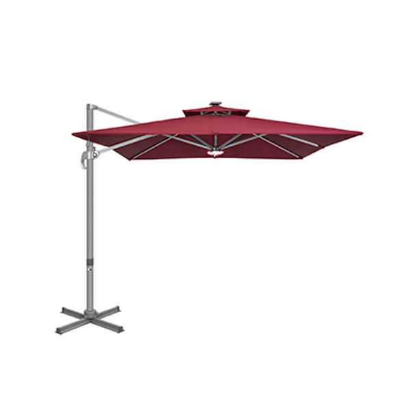 Vivohome 9ft Heavy Duty 360 Rotating Double Top Cantilever Square Deluxe Patio Umbrella Weatherproof Hanging Offset Sun Shelter Wine Walmart Com Walmart Com