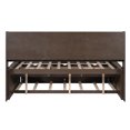 thumbnail image 5 of Euroco Wood Full Size Daybed with Shelf, Trundle, Wood Captain Bed with 3 Drawers and Trundle for Bedroom, Espresso, 5 of 14