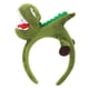 thumbnail image 4 of Diadema de dinosaurio jinwen aro de pelo verde, 4 of 8
