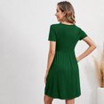 thumbnail image 5 of Vestido informal de verano de manga corta para mujer, vestido de talle imperio con bolsillos, 5 of 5