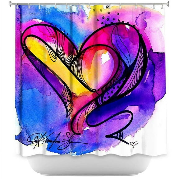 Shower Curtains - DiaNoche Designs - Heart Dance