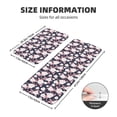thumbnail image 2 of Honeii Leaves Flower Print Kitchen Mat [2 PCS] for Floor, Waterproof Non-Slip Rugs, Kitchen Decor,Standing Mat for Floor,Office, Sink, Laundry, 2 of 6