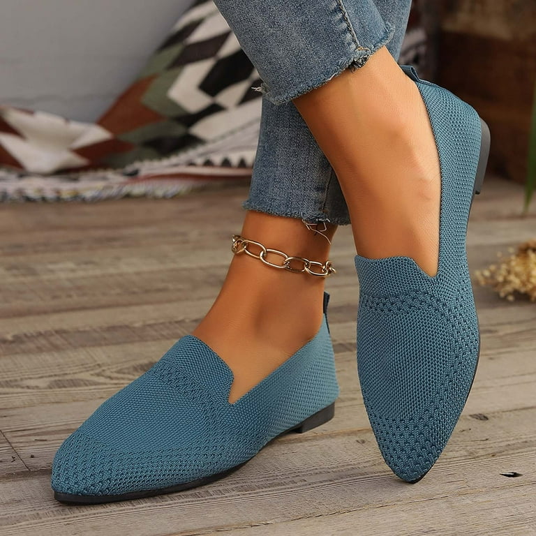 Sngxgn Women's Ballet Flat Pointed Toe Dress Shoes Casual Slip On