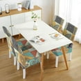 thumbnail image 3 of Set of 4 Dining Chair Covers, Stretch Washable Polyester Kitchen Slipcovers Featuring Boho Chic, Nordic Style, Ethnic, Retro, Earthy Patterns with Removable Protector, 3 of 7