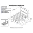thumbnail image 6 of AFI Madison Platform Bed with Matching Foot Board with 2 Urban Bed Drawers-Color:White,Size:Queen, 6 of 6
