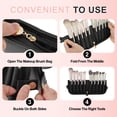 thumbnail image 4 of Unique Bargains Makeup Brush Bag Waterproof Stand-Up Makeup Brush Organizer Travel-Friendly Design Black, 4 of 7