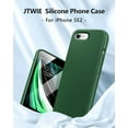 thumbnail image 5 of [3 in 1 for iPhone SE Case 2022/2020,iPhone 7 8 Case with Screen Protector, Liquid Silicone Slim Shockproof Protective Phone Case for iPhone SE 3-rd/2nd Gen. (Alpine Green)……, 5 of 11