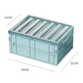 thumbnail image 3 of Cateissary Caja de almacenamiento plegable rosa/gris azul/caqui, caja de almacenamiento para organización de viajes de coche con tapa, Almacenamiento y organización del hogar gris azul, 3 of 6