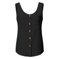 thumbnail image 7 of Only Moment Elegant Layering Top Polyester,Spandex Round Neck Women's Sleeveless Short Top Summer Tops Casual Sleeveless Shirts for Daily Black,XXL, 7 of 7