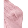 thumbnail image 4 of Faithtur Girl Ribbed Socks Pair, Toddler Elastic Cuff Solid Color Bow Decor Middle Length Baby Stockings, 4 of 6