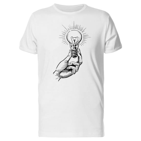 Hand Holding A Lightbulb Tee Men's -Image by Shutterstock