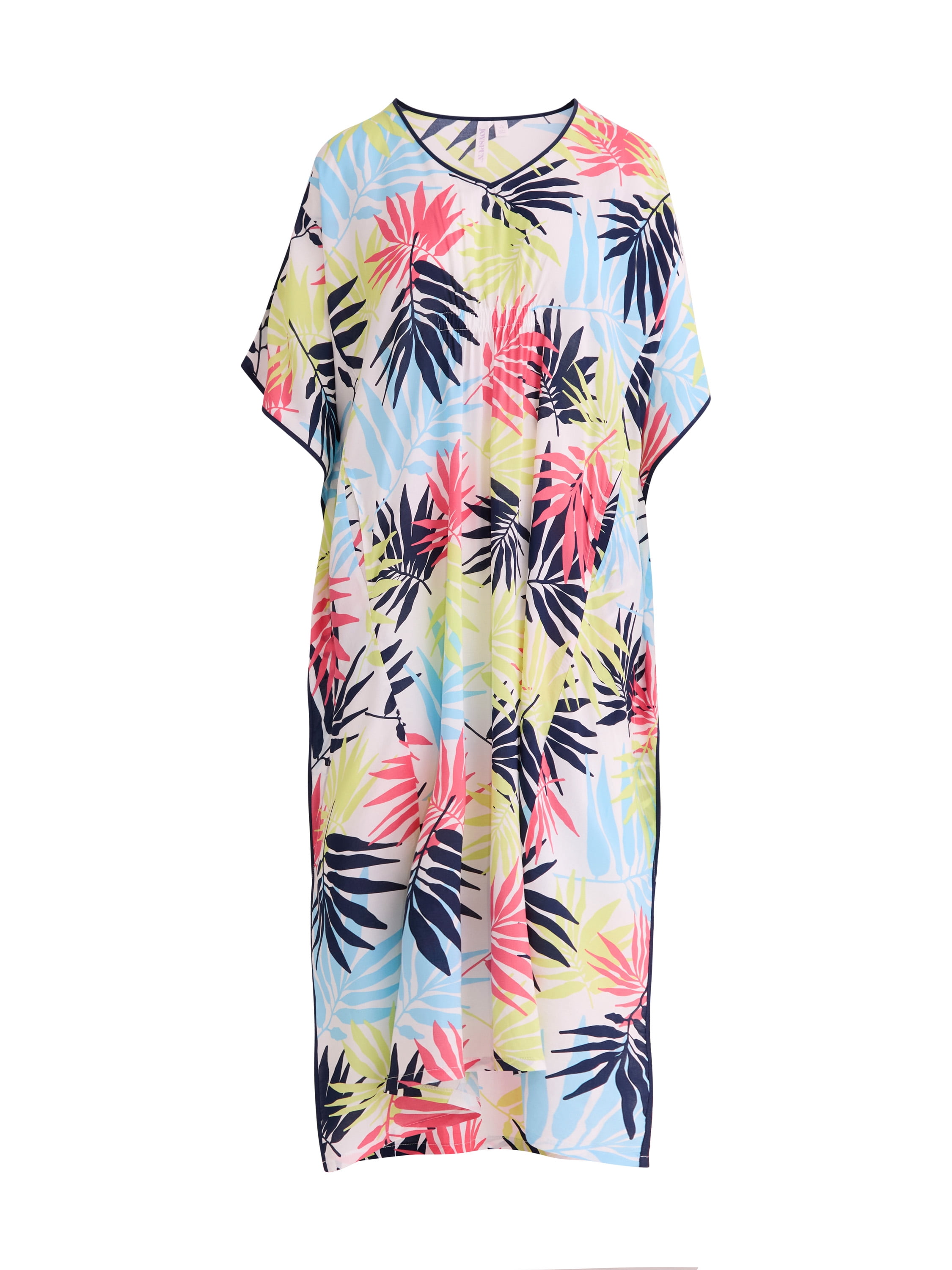 Joyspun Women’s Sleepwear Woven 46” Caftan Nightgown, S-4X