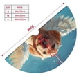 thumbnail image 2 of KLL 30" Christmas Tree Skirt Cute Angel Winged Dog Xmas Tree Skirts Mat for New Year Xmas Holiday Party Indoor Outdoor Home Decoration, 2 of 5