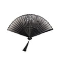 thumbnail image 2 of Eolstice Decoration Folding Fan Classical Antique Style, Folding Fan Summer Tassel Model, Portable Fan Paper Fan Stage Props, for Party, Home Decor, 2 of 6