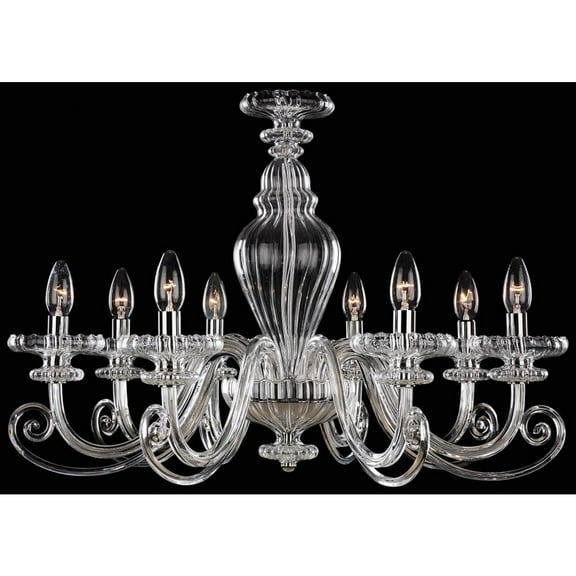 Minka Metropolitan - Eight Light Chandelier     -Traditional Installation -