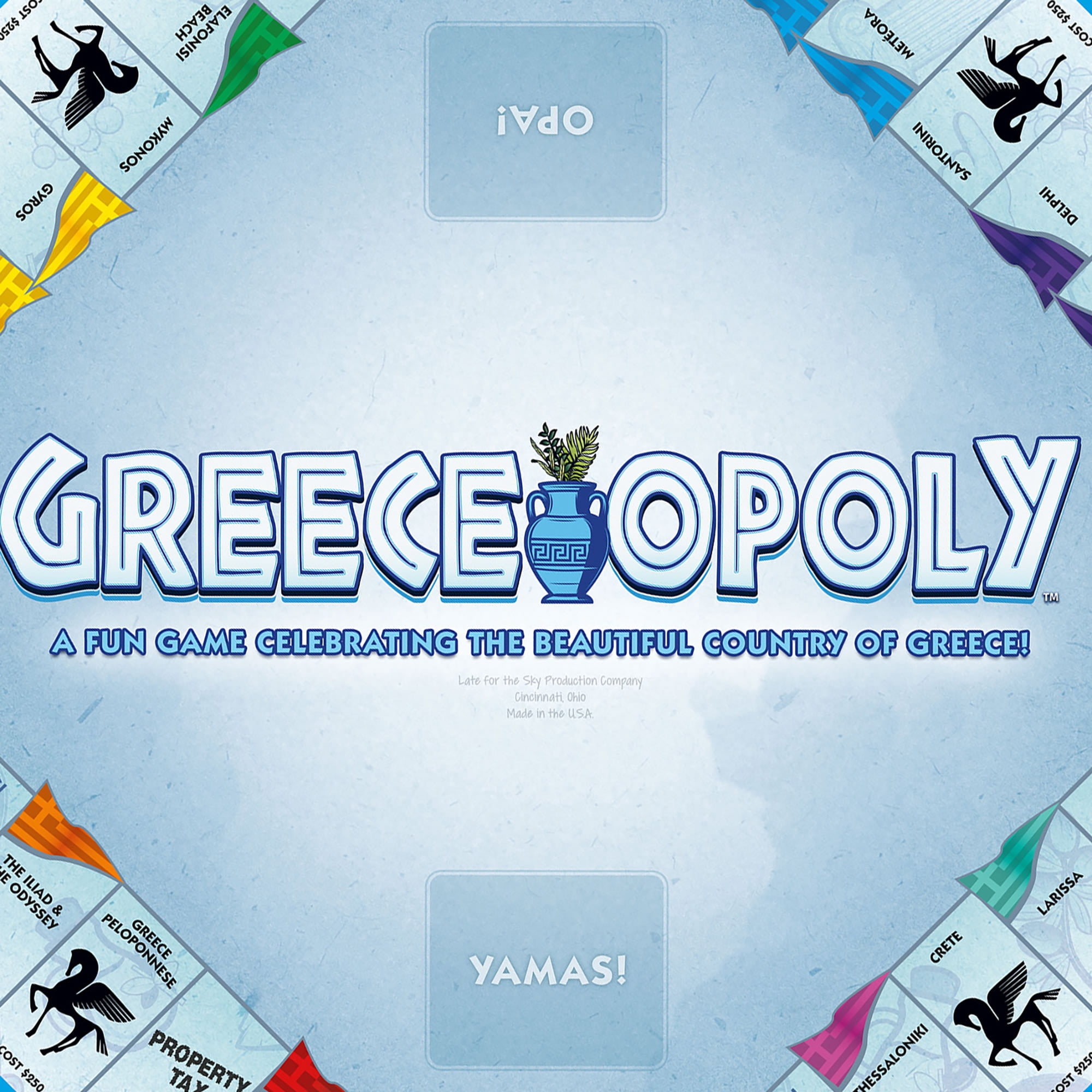 Greece-Opoly Themed Family Board Game, 2-6 Players