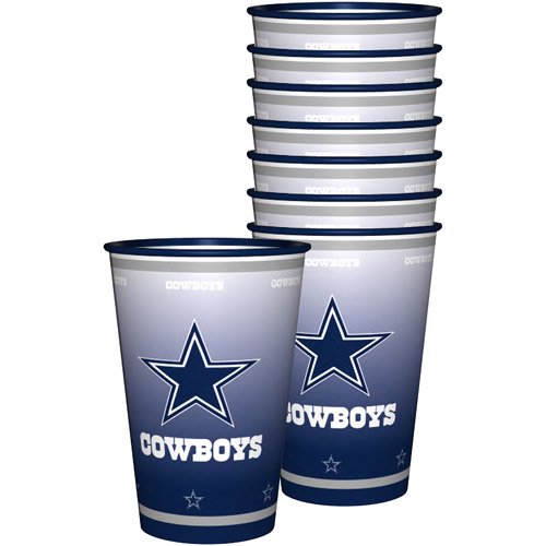 NFL NFL 20 oz Dallas Cowboys Plastic Souvenir Cups, 8pk