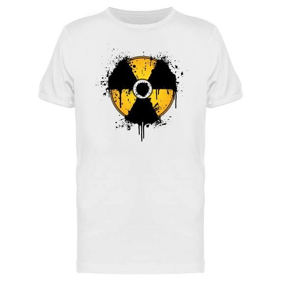 Splatter Ink Radioactive Symbol T-Shirt Men -Image by Shutterstock, Male Medium