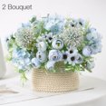 thumbnail image 5 of Tela de seda de flores artificiales, ramo de flores falsas, fotografía de fiesta de boda, accesorio, decoración floral, azul lago 2 Piezas Yuarrent  HA6620-04B*2, 5 of 5