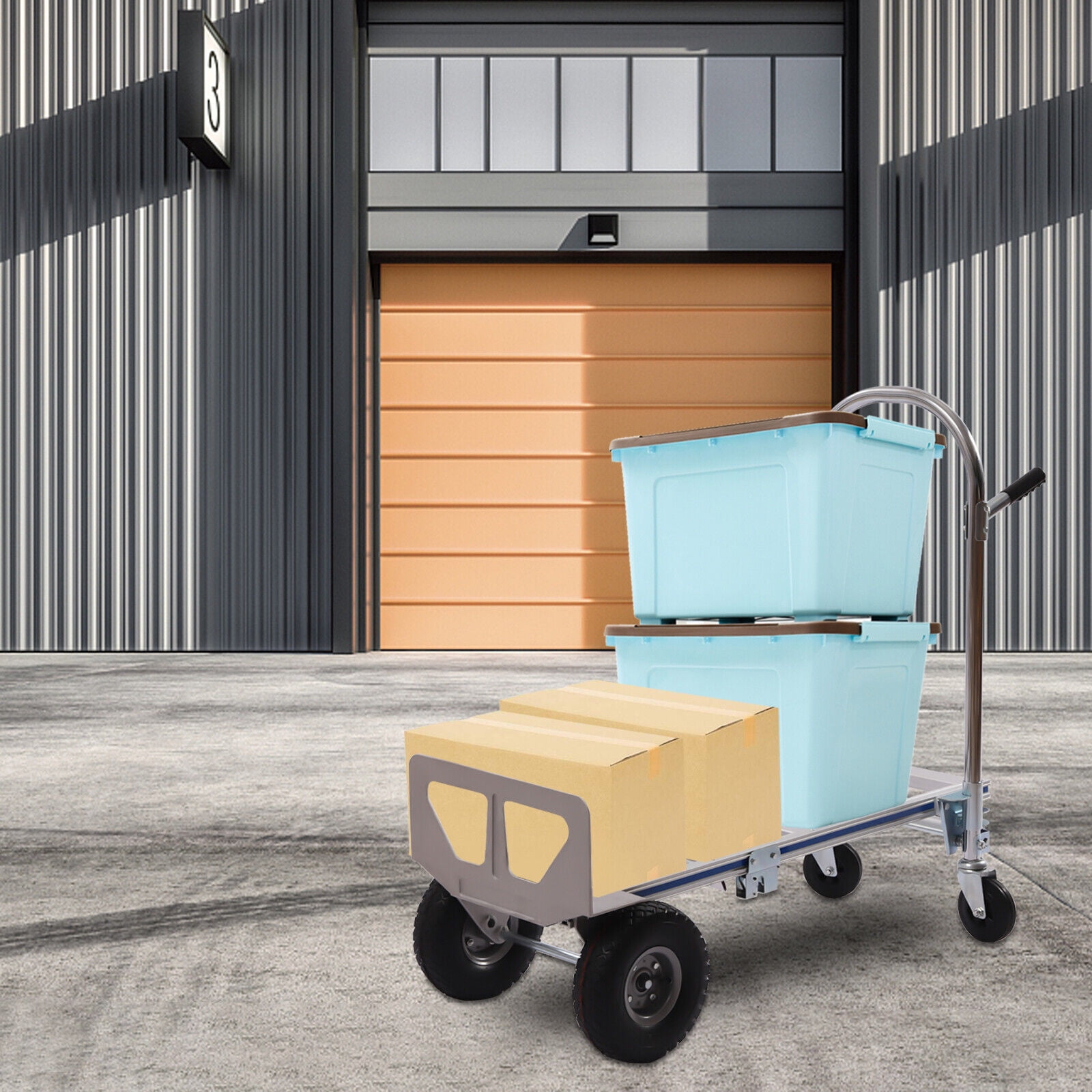 FETCOI 2in1 Folding Convertible Hand Truck Industrial Aluminum Dolly