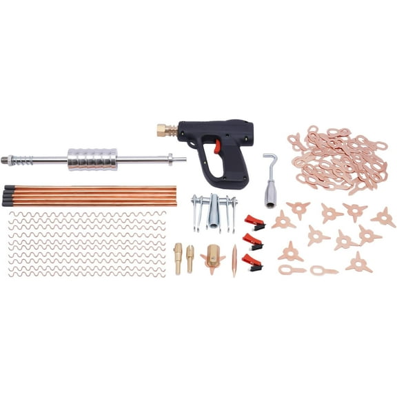 86pcs Stud Welder Gun Dent Puller Car Dent Repair Kit Automobiles Body Panel Dent Spot Welding Repair Tool for Repairing Dents in The Car