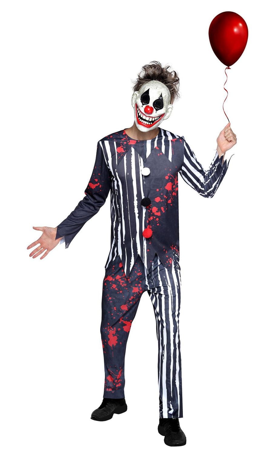 PARTYHOLIC CREEPY CLOWN COSTUME LARGE