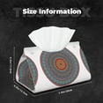 thumbnail image 6 of Lsque Mandala Printed Long Tissue Box Cover Holder, Facial Paper Organizer Dispenser,Triangle with Bottom Belt, PVC Leather Decorative Organizer, 6 of 9