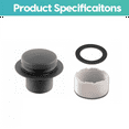 Black Tub Drain Kit with Overflow, TipToe Bath Tub Drain and TwoHole