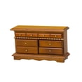 thumbnail image 3 of Mini mueble de TV artesanal para casa de muñecas 1:12, con cajones, armario de almacenamiento de madera para decoración, adornos, accesorios, casa de, 3 of 9