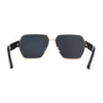 thumbnail image 4 of Womens Metal Rim Oversize Mafia Mob Fashion Sunglasses Gold Black, 4 of 4