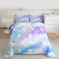 thumbnail image 2 of jejeloiu Tie Dye Galaxy Full Size Comforter Sets,Multicolor Stars Glitter Print Bedding Sets For Teens Reversible 3pcs, 2 of 8