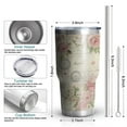 thumbnail image 6 of 30oz Pioneer Flower Tumblers Stainless Steel Tumbler with Lid and Straw,Vacuum Insulated Double Wall Travel Tumbler Cups Mug with Cleaning Brush for Coffee,Tea, 6 of 7