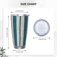 thumbnail image 3 of 20oz Car Cup Three-Piece Set Of Single Silver Edge No Smell Easy To Carry Heat Preservation For Daily Car Sports Travel Cyan Stripe_2, 3 of 8