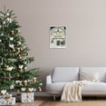 thumbnail image 2 of Christmas Tree Barn Rural Countryside Holiday Graphic Art White Framed Art Print Wall Art, 2 of 7