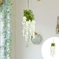 thumbnail image 5 of DAMAI 3 Strands Silk Blue Wisteria Artificial Flowers, 21.6 Inch Silk Flowers, Fake Wisteria Floral Hanging Plant Garlandfor Wall, Home, Garden, Wedding Decor, 5 of 6