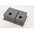 thumbnail image 3 of Double Bowl Drop in Sink- 33" x 22" x 9" Gunmetal Black Double Bowl Kitchen Sink 16 Gauge with Two 9" Deep Basin, 3 of 5